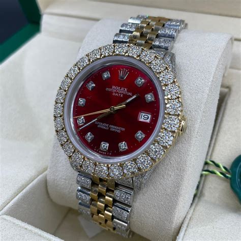 bust down rolex red face replica|rolex datejust bust down.